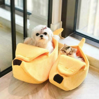 Banana Cat and Dog Bed for Small and Medium Sized Animals