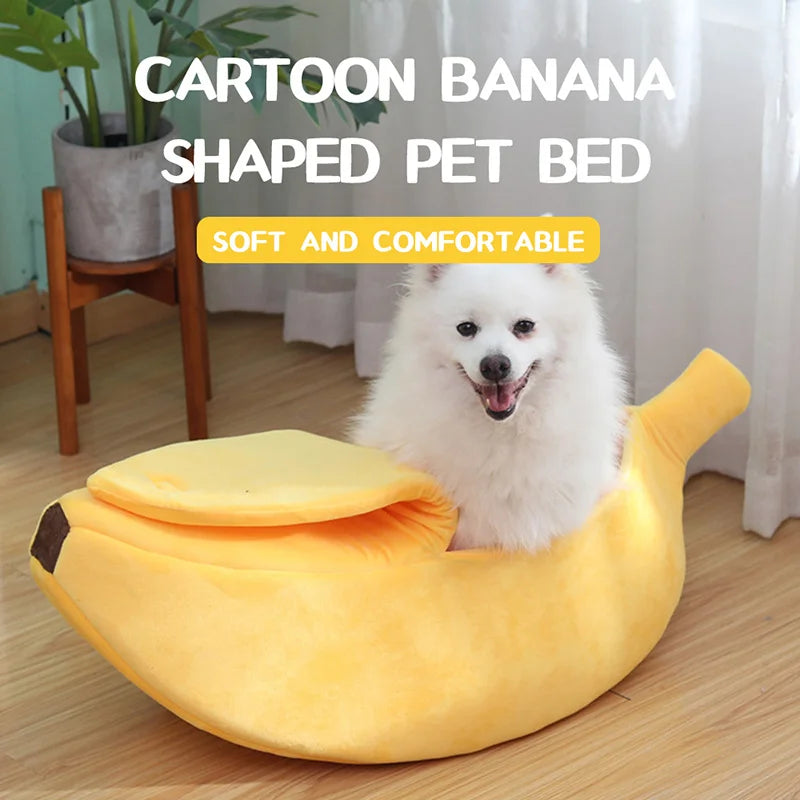 Banana Cat and Dog Bed for Small and Medium Sized Animals