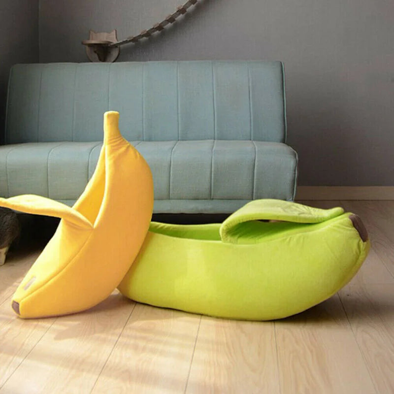 Banana Cat and Dog Bed for Small and Medium Sized Animals