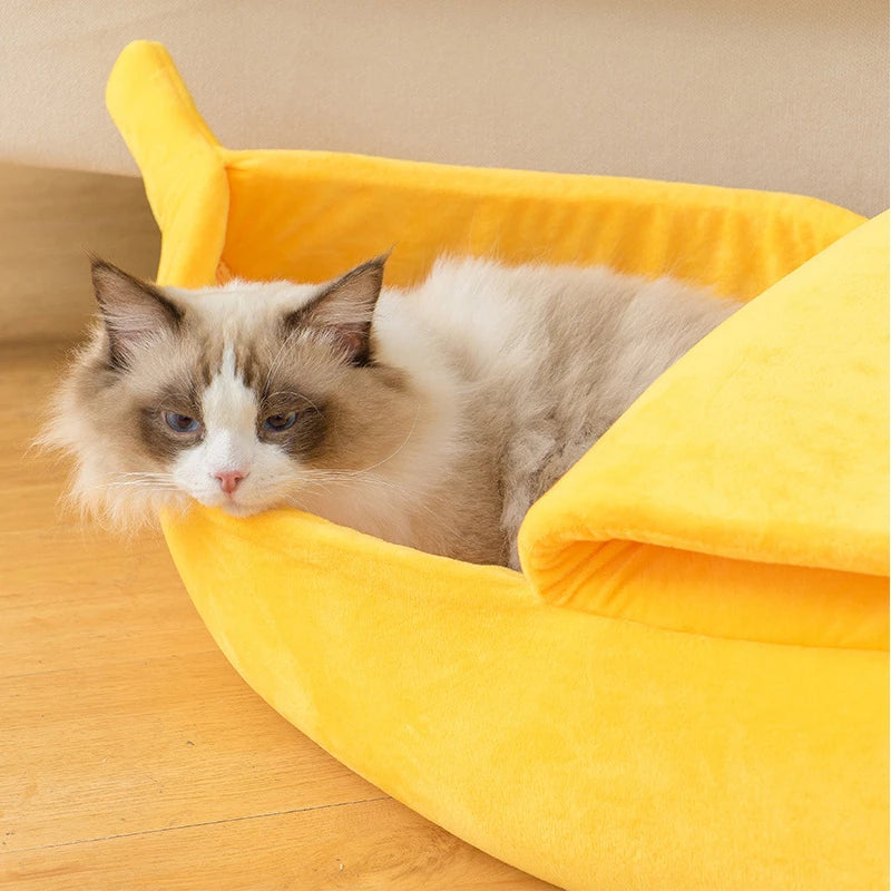 Banana Cat and Dog Bed for Small and Medium Sized Animals