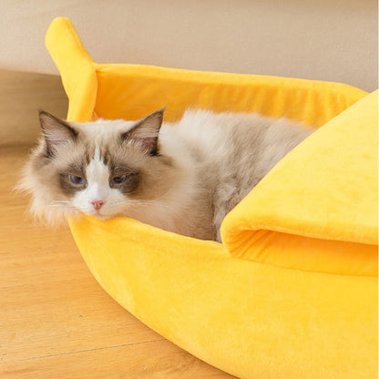 Banana Cat and Dog Bed for Small and Medium Sized Animals
